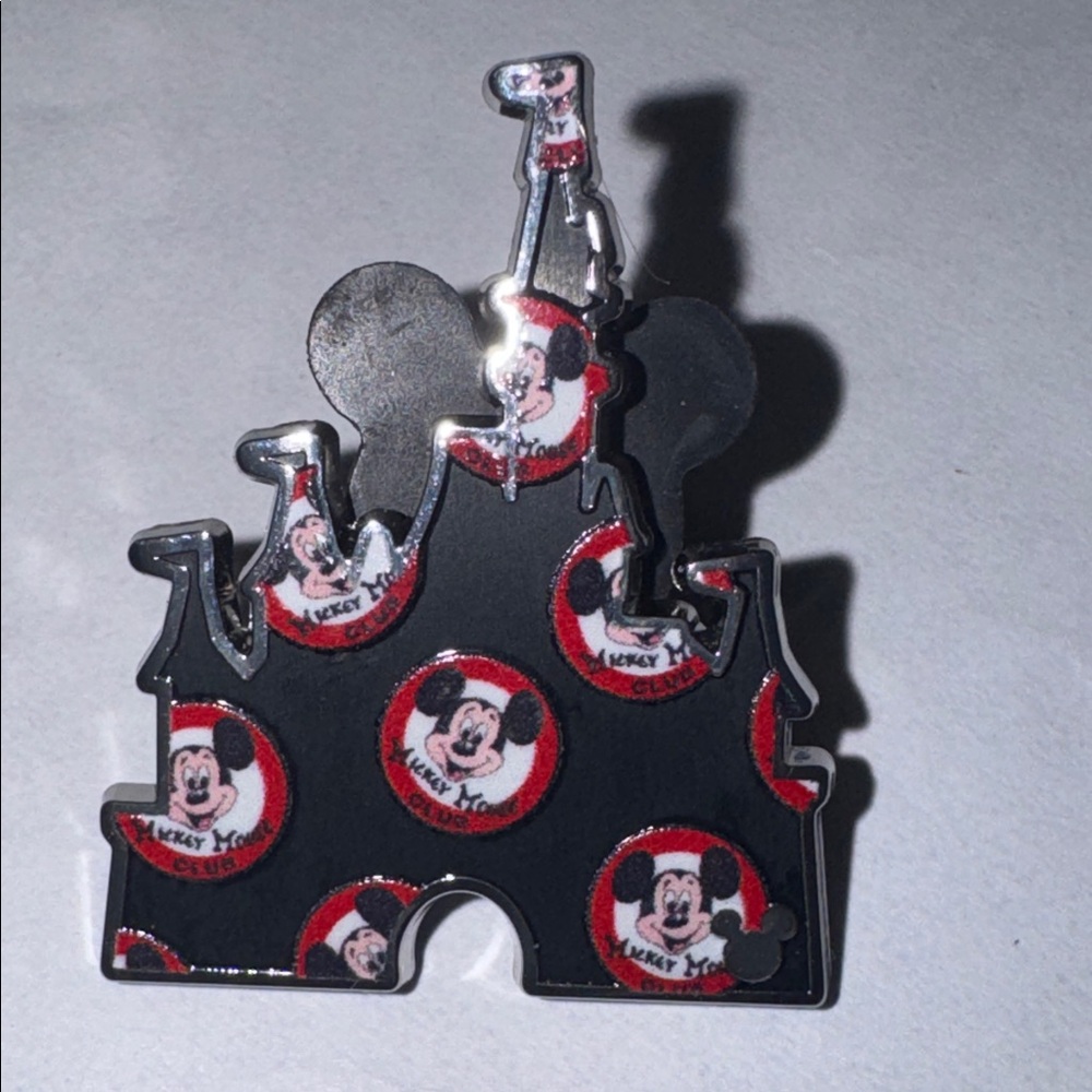 Disney Hidden Mickey Wave B Pin 2025 castle featuring Mickey Mouse Club logos.